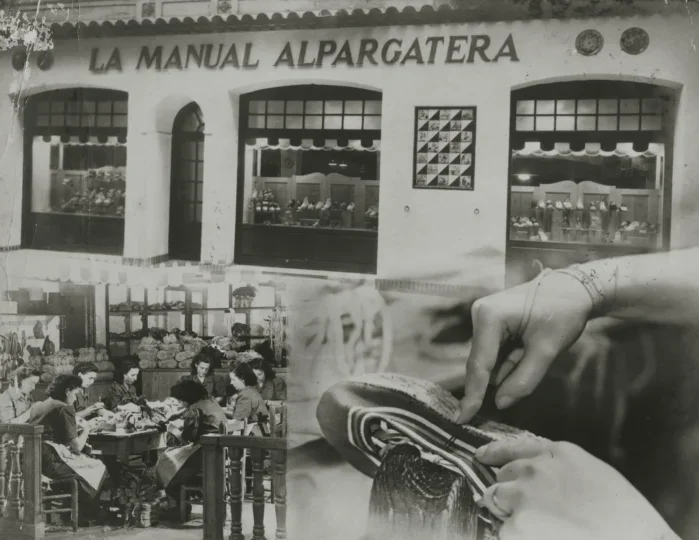 Colage de algunas fotos que representan la trayectoria de La Manual Alpargatera